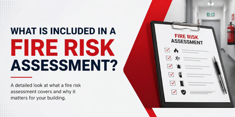 Blog header image for what is included in a fire risk assessment